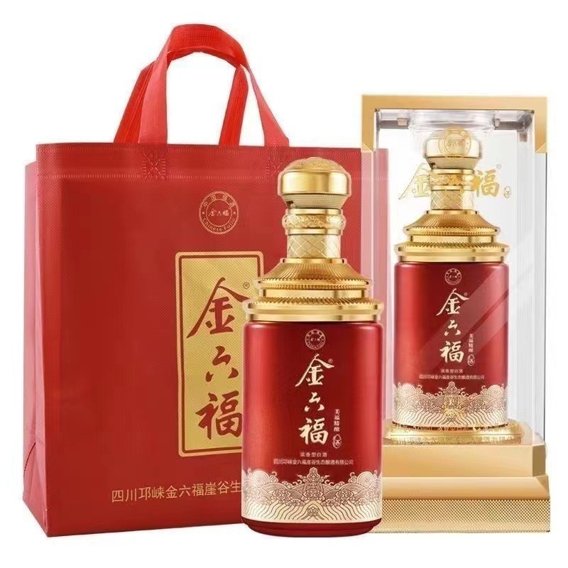 金六福酒优级美福精酿52度白酒500ml*6瓶装婚庆商务高端宴会白酒