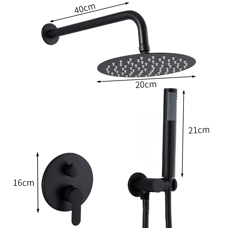 7108B negro con 10 pulgadas 304 spray superior