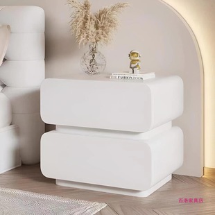 Cream Style Bedside Table Modern Simple Bedside Storage Cabinet Home Bed Cabinet Bedroom Small Bedside Cabinet New Style