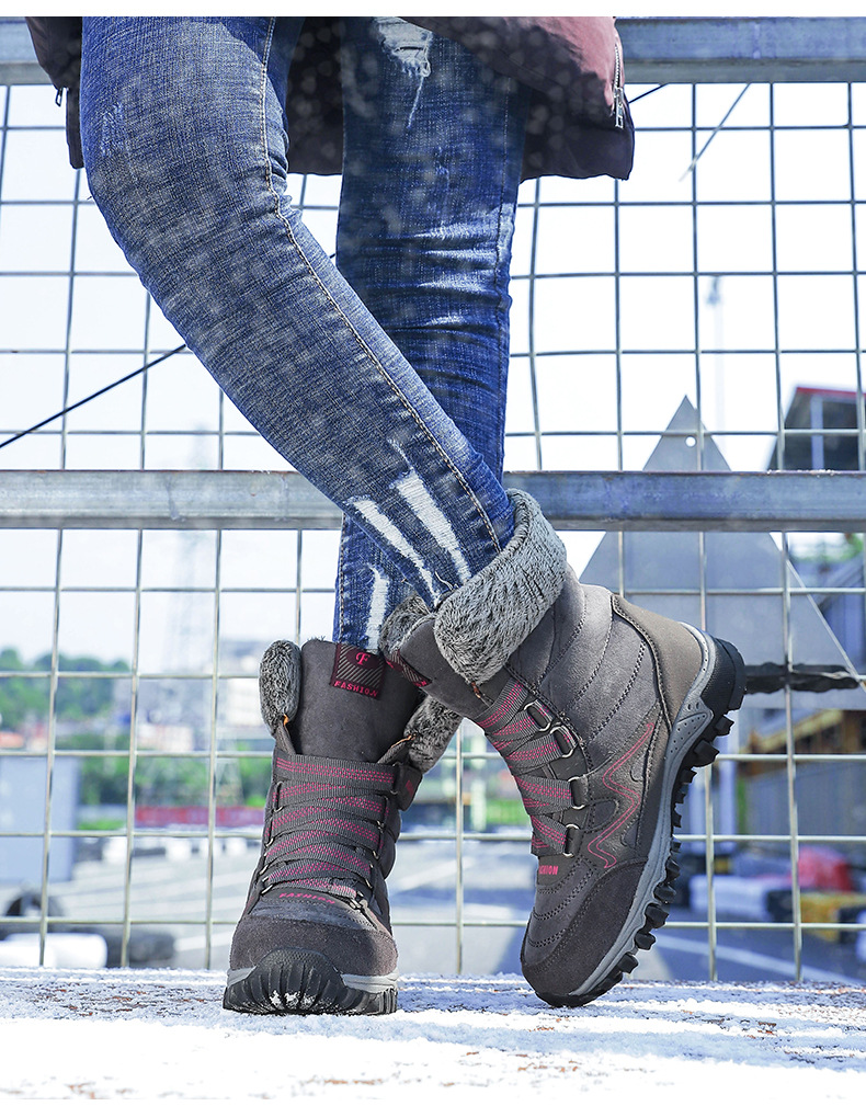 Women's Snow Boots Plush Lined Warm Winter Cold Resistant Boots_voghion.com
