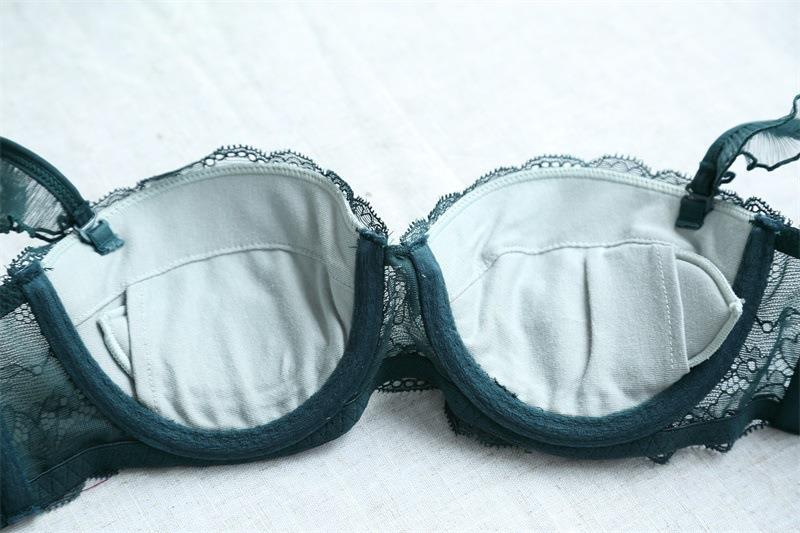 Nieuwe kanten kleine borstplooi inzetstuk pad dames 9227 bh set 16002_voghion.com