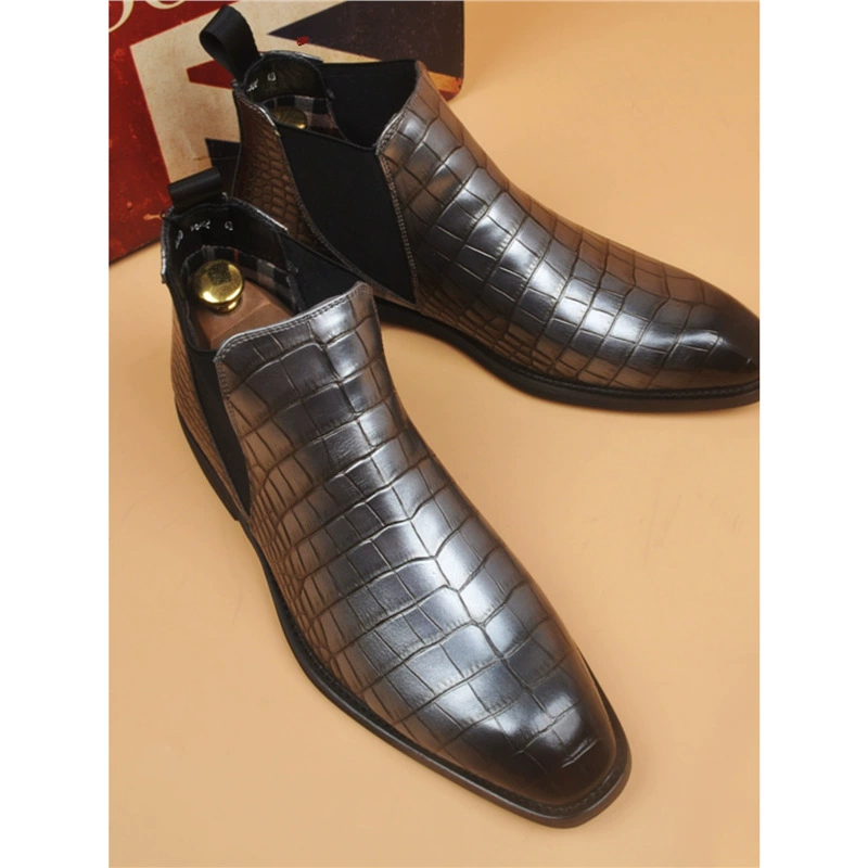 Челси короткие мужские сапоги теплые осенью и зимой