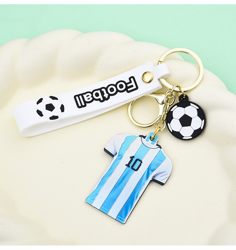 2023年足球杯明星球衣公仔钥匙扣球迷小礼品纪念品C罗世界杯挂件详情8
