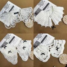 秋冬新款毛线衣领绣花假领子小披肩韩系小领子