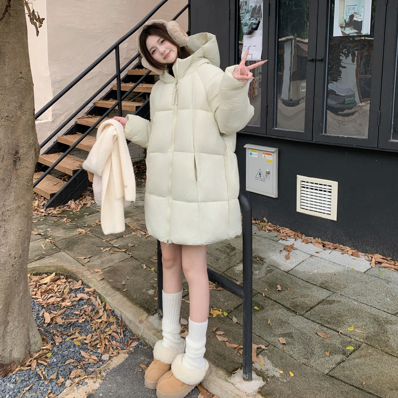 2025冬季新款棉衣棉服连帽时尚百搭洋气简约休闲厚面包服女士外套|undefined