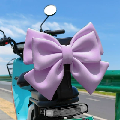Trunk Rear Car Sticker | Car ornaments - purple-double-layer-big-bow