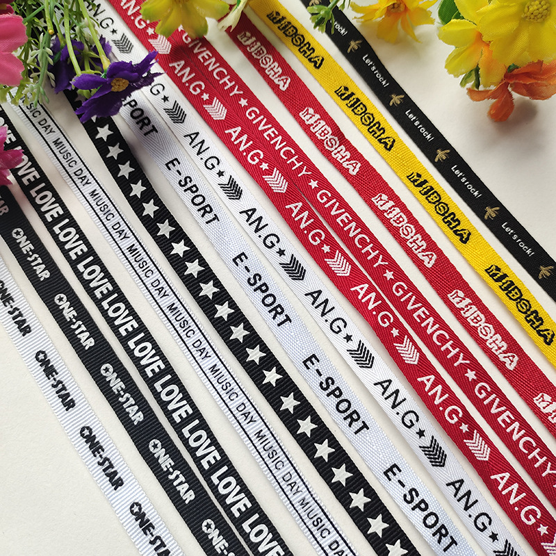 1公分人字纹横纹织带 印字织带 服装侧边带后领带装饰带厂家批发