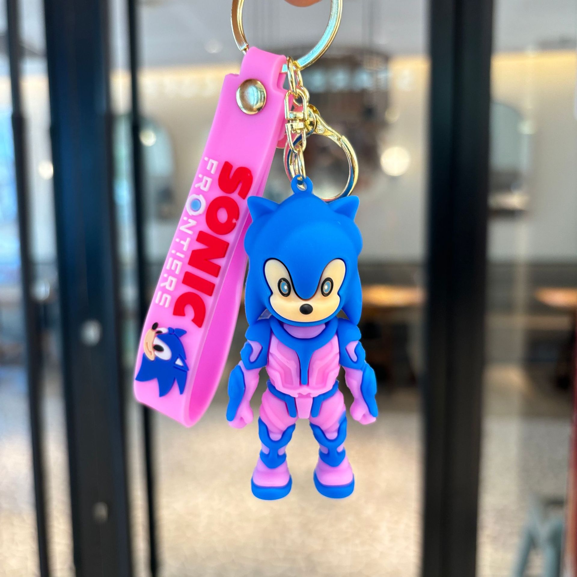 Dibujos animados epoxi Sonic Sonic moda llavero de coche pareja bolso colgante pequeño regalo llavero