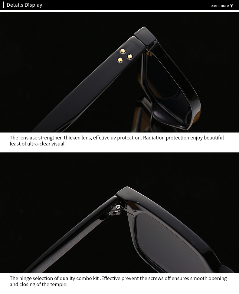 Nouvelles lunettes de soleil carrées papillon pour hommes, défilé de mode européen et américain, lunettes de soleil à la mode, lunettes de soleil transfrontalières 3407_voghion.com