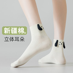 襪子女春夏新款中筒襪透氣吸濕排汗防臭純棉襪春秋款諸暨襪業批發