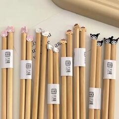 サンリオ家族かわいいカップル箸新型ins風高颜値クリエイティブアニメ家庭用キッチン箸