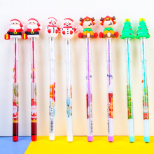 博泰圣诞节可爱卡通免削铅笔圣诞老人雪人麋鹿写字笔下蛋笔子弹笔