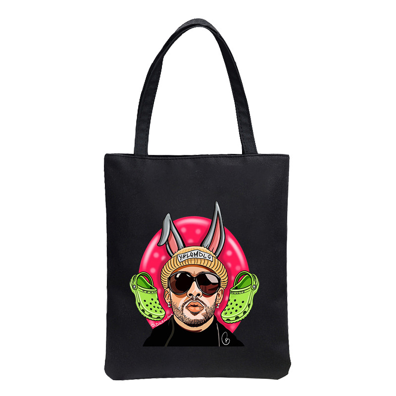 跨境女士单肩帆布包 bad bunny新专辑un verano sin ti轻便手提包