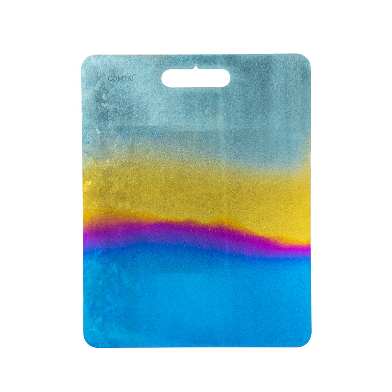 COMTAI tabla de cortar de titanio puro para el hogar tabla de cortar de titanio anti-moho tabla de cortar antibacteriano de doble cara para el hogar tabla de cortar de frutas para exteriores portátil