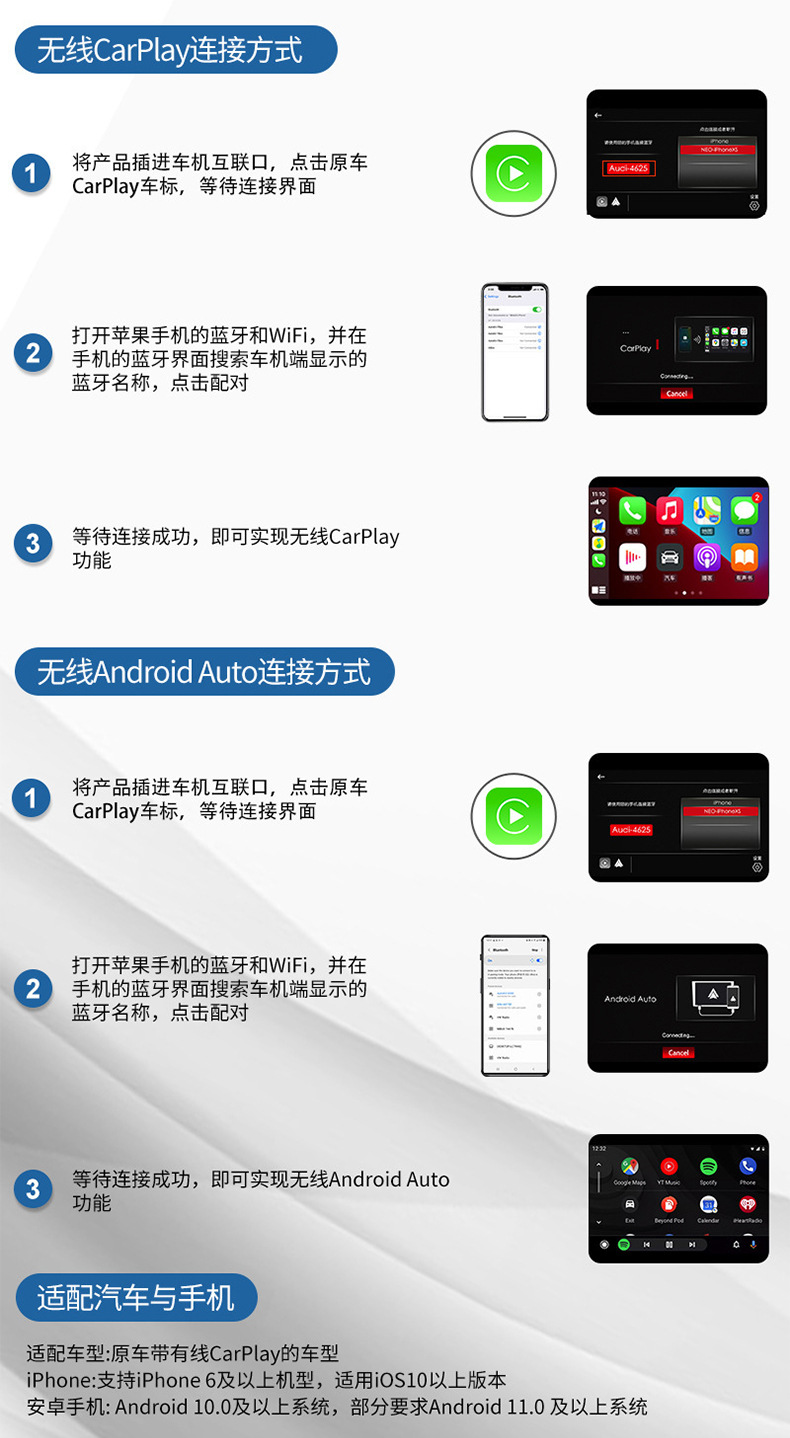 Android Auto Box 4.0 Carlinkit Wired to Wireless Carplay