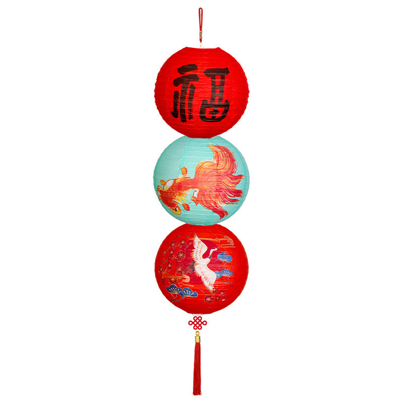 中秋节纸灯笼串挂饰中式古风发光花灯商场户外主题拍照氛围感装饰|undefined