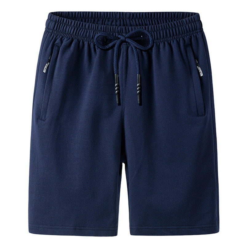 Pantalones casuales de cinco puntos de cordón de gran tamaño de algodón de verano para hombres, pantalones delgados para aumentar el peso de los pantalones cortos deportivos sueltos para hombres gordos