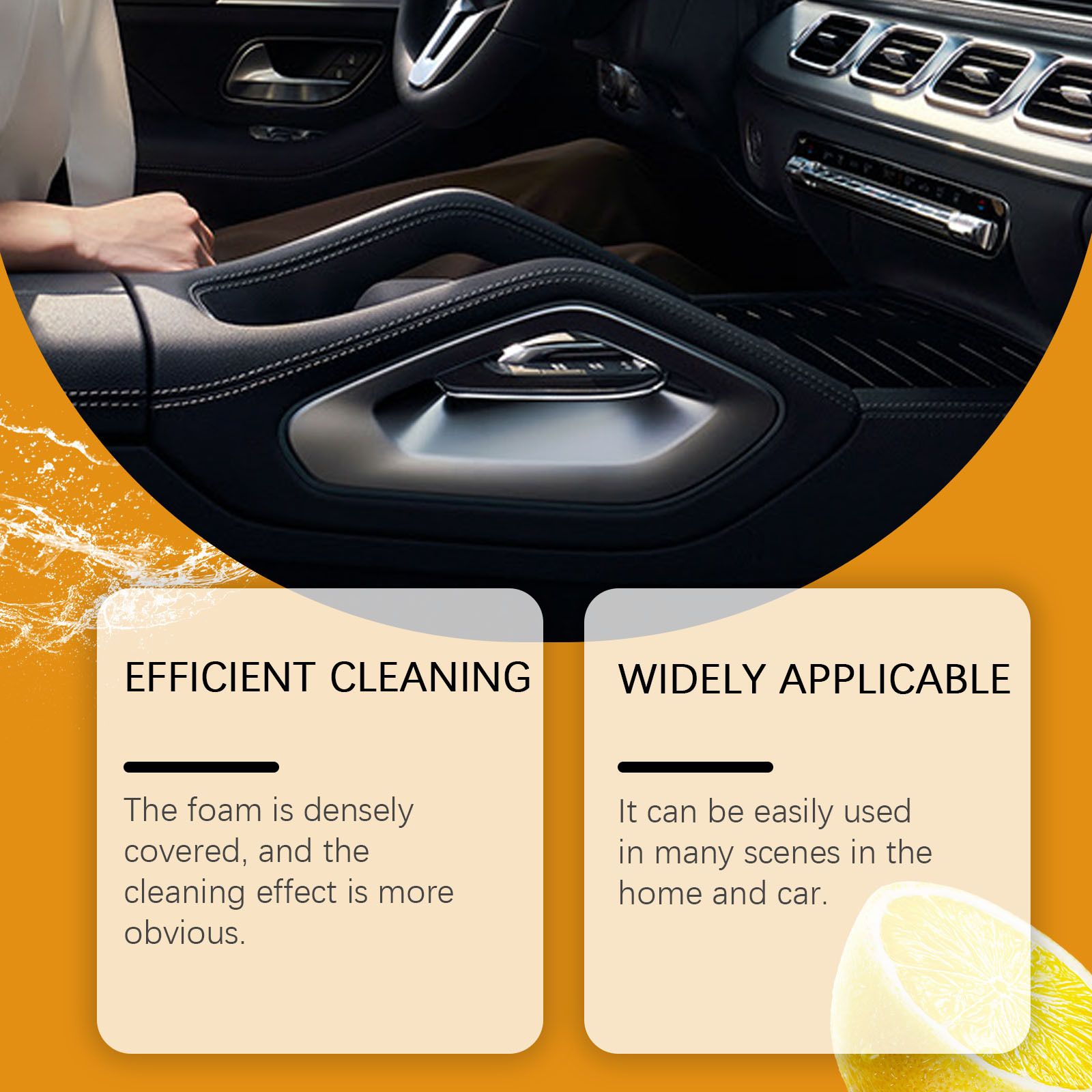 Homonth Multi-Purpose Foam Cleaner, Car Interior Decoration Leather Maintenance, Anti-Fouling, Gloss and Renovation Agent