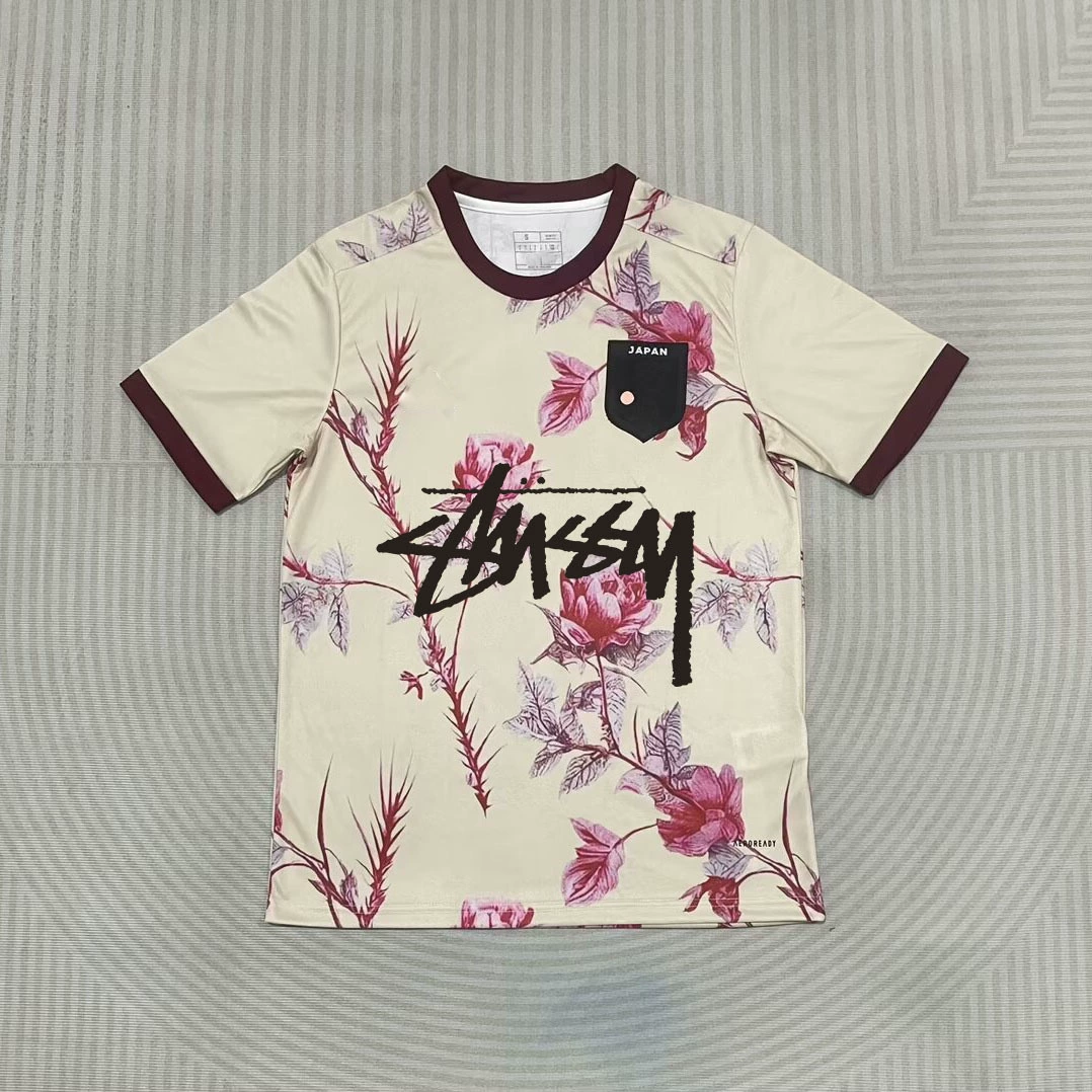 Футболка Stussy Stussy с подписью, Аргентина, Интер, Бразилия, Италия, Фламенго, короткие рукава
