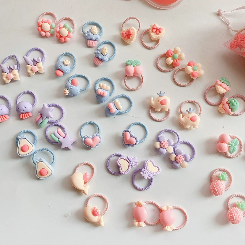 Cute children's small universal hair rope, hair accessory, 40 pieces