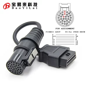 Yük Maşını Kabeli OBD Adapter Kabeli Iveco 30Pin-dən OBD2 16Pin-ə