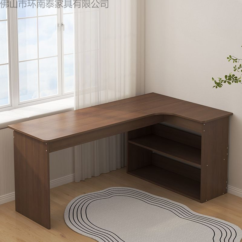 Bedroom Corner Desk and Bookshelf Combination, L-Shaped Solid Wood Computer Desk and Bookshelf Set, Corner-Style Table by the Window Bedroom Corner Desk and Bookshelf Combination, L-Shaped Solid Wood Computer Desk and Bookshelf Set, Corner-Style Table by the Window