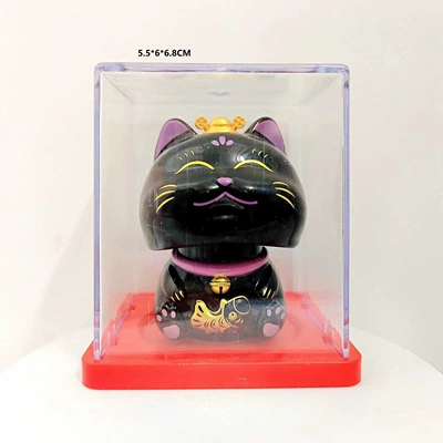 Car ornaments | in Wealth and Treasure Cat Car - 25inch-668cm-8020-two-inch-lucky-cat-black