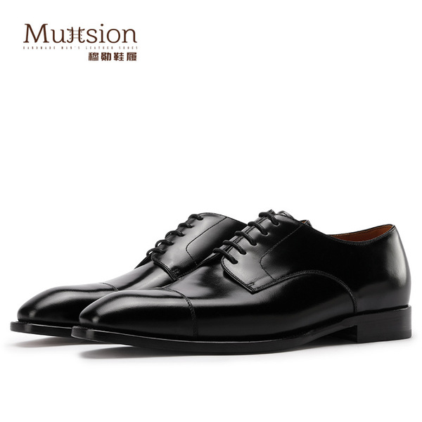 T01601 [a generation of hair] Derby shoes men's business formal shoes leather black office commuter men's shoes