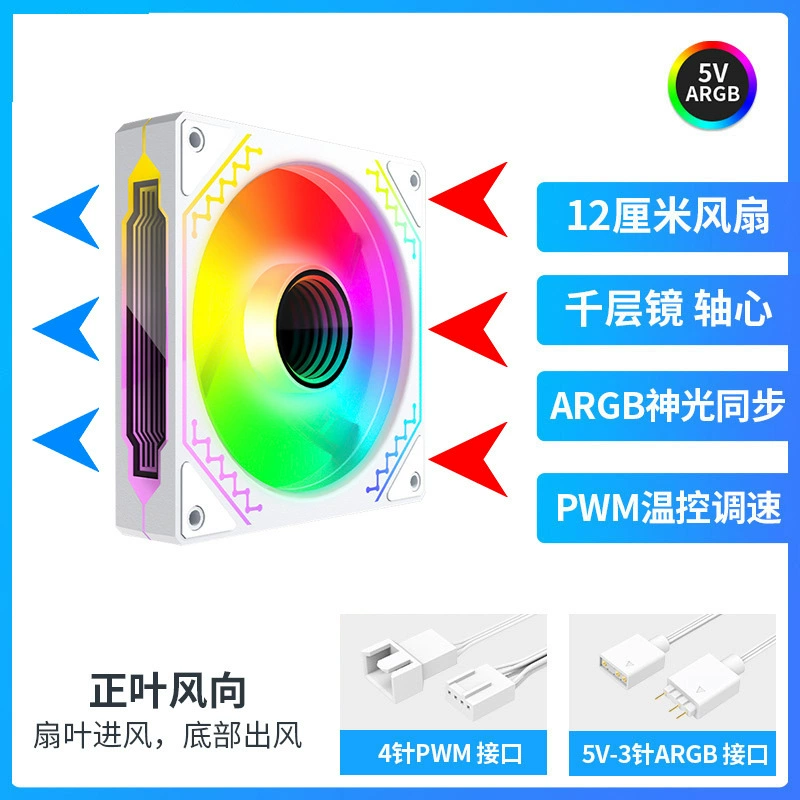 Призм 4Pro кулер вентилятор четвёртое поколение ARGB Shenguang синхронизация 6-го поколения 7RS8 корпус процессора компьютера радиатор 12см
