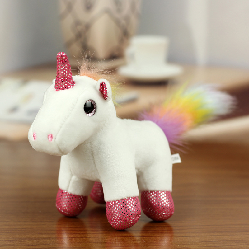 Unicornio pony peluche colgante caramelo color arco iris ropa unicornio mochila juguetes peluche colgante llavero