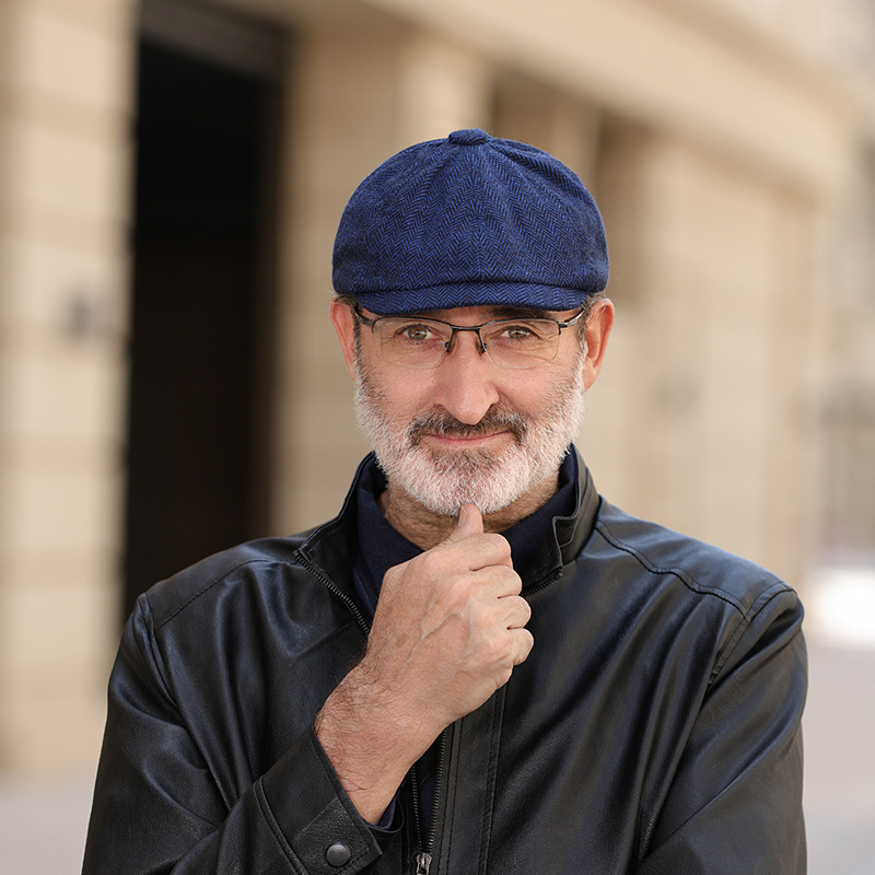 Baixiaoyuan retro espiga octogonal sombrero hombres boina estilo europeo y americano pintor sombrero artístico casquillo