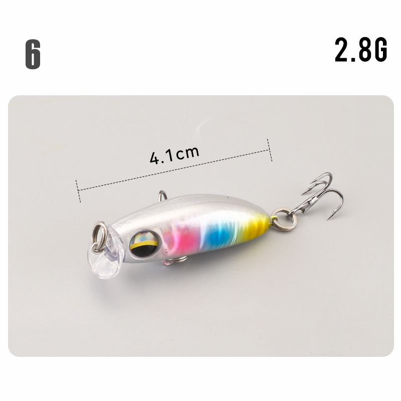 Japón 2.6g micro-materiales minos arroyo luya cebo falso hundimiento lento de pesca de capuchón de caballo de boca de caballo de bajo blanco