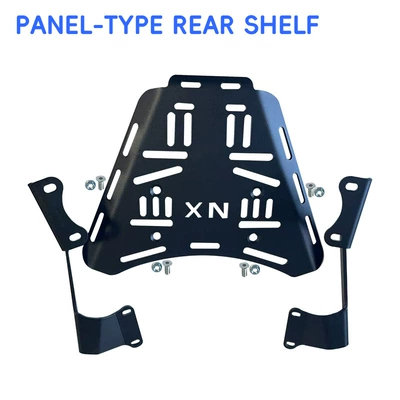 Motorcycle bumper guards, anti-fall protection, upper and - reinforced-panel-type-rear-rack