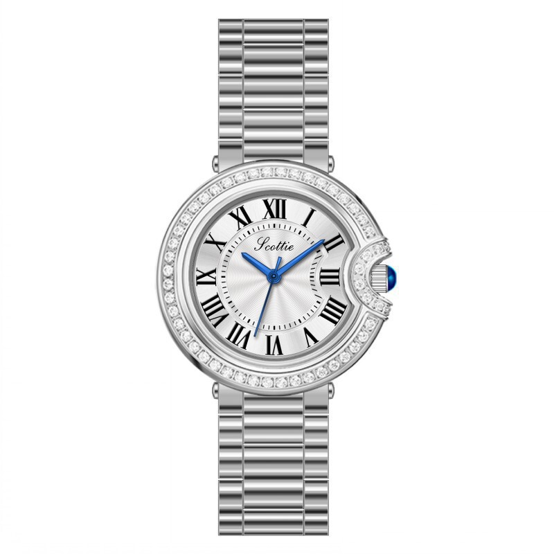 Poetry Gaudi White Moonlight Disc Middle Ancient Small Silver Watch Simple Light Luxury Niche High-end Steel Belt Gift Watch for Women Poetry Gaudi White Moonlight Disc Middle Ancient Small Silver Watch Simple Light Luxury Niche High-end Steel Belt Gift Watch for Women