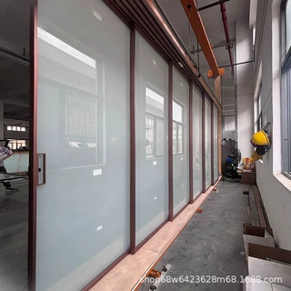 HDSAFE极简铝合金玻璃推拉门 办公室隔断室内平移门