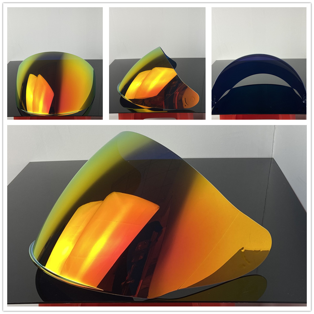Four-Quarter and Three-Half Helmet Lenses for Day and Night, Suitable for Of608 Electric Vehicle Helmet Lenses, Sun Protection Electroplating