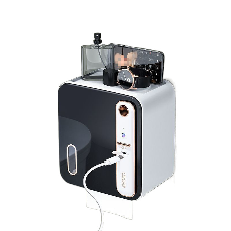 スマートアロマテラピーバスルームティッシュボックストイレットペーパー収納ラックトイレットペーパートイレットペーパーロールボックスパンチフリーホンガオ|undefined