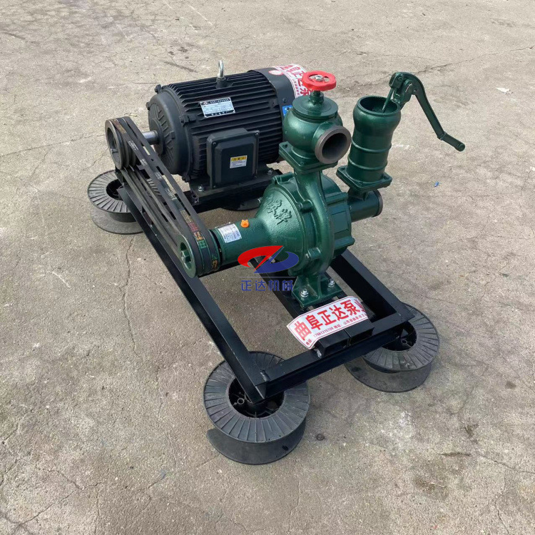 卧式柴油动力3寸高压泵 农田灌溉电机款高扬泵 移动拖车款抽水泵