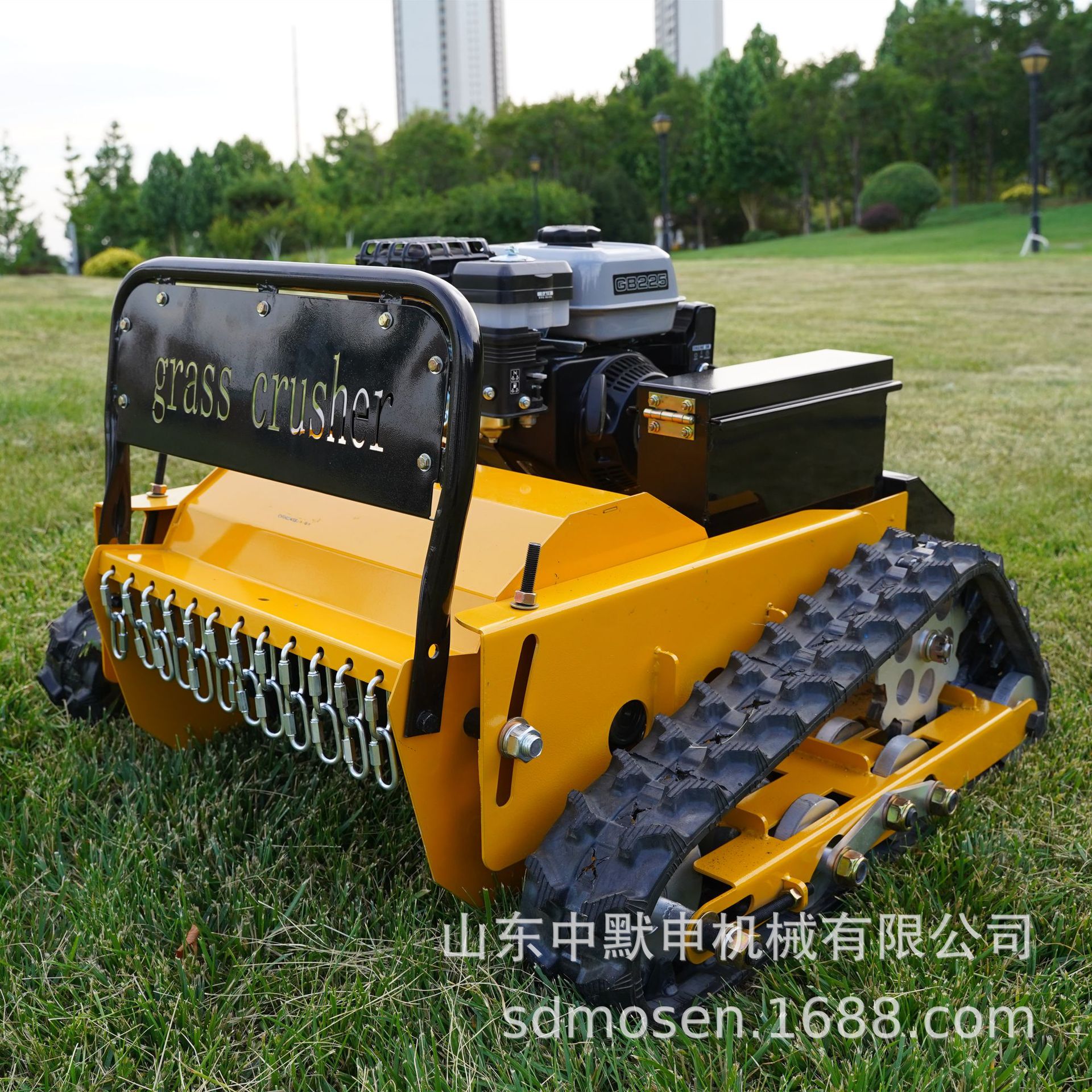 大马力遥控履带割草机 园林果园除草机 甩刀式智能遥控履带割草机