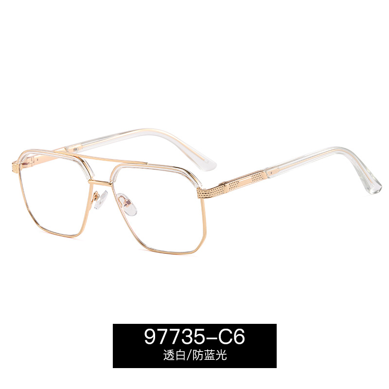 97735 nuevas gafas cuadradas tendencia de gafas cuadradas de alto nivel, gafas de miopía con grados para hombres