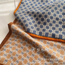 秋冬70CM正方形丝巾条纹职业小方巾仿羊绒棉韩版气质百搭围巾