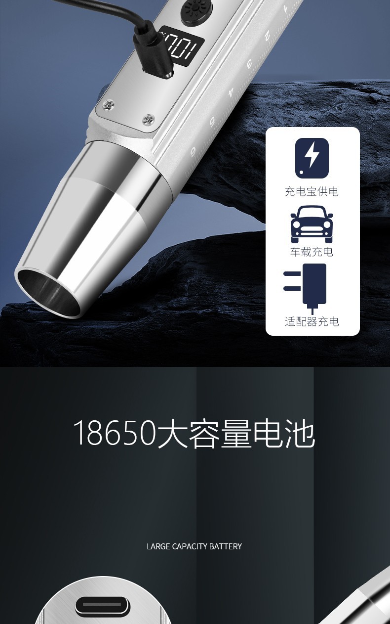 Six-Light Source Cross-Border Popular Flashlight for Jade Identification, Multifunctional Cultural and Entertainment Identification Led Purple Light Flashlight