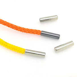 批发金属直桶吊珠绳扣吊钟长条闭尾卡扣 穿松紧绳扣直径5MM