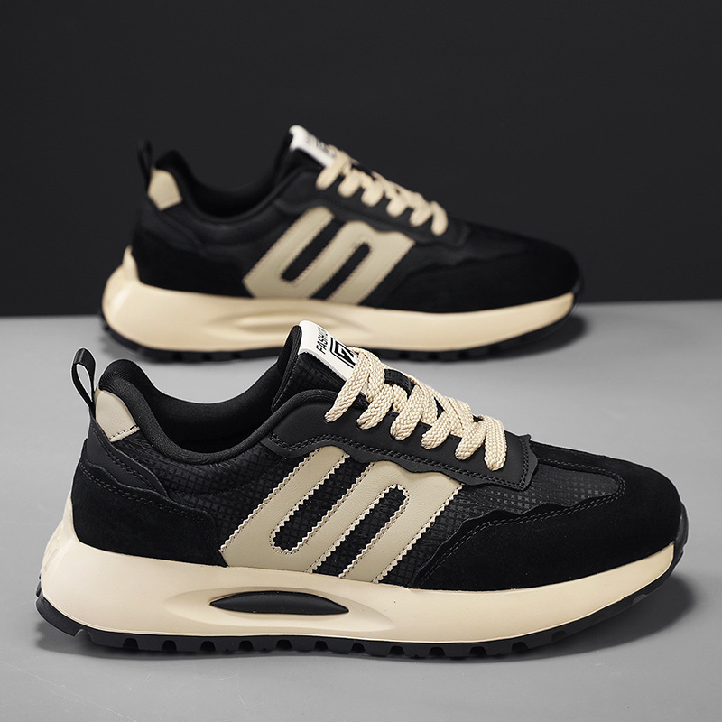 Zapatos de hombre primavera nuevos zapatos Forrest Gump zapatos de moda zapatos de correr de cuero para hombre zapatos casuales deportivos ligeros de suela blanda para hombre hombres