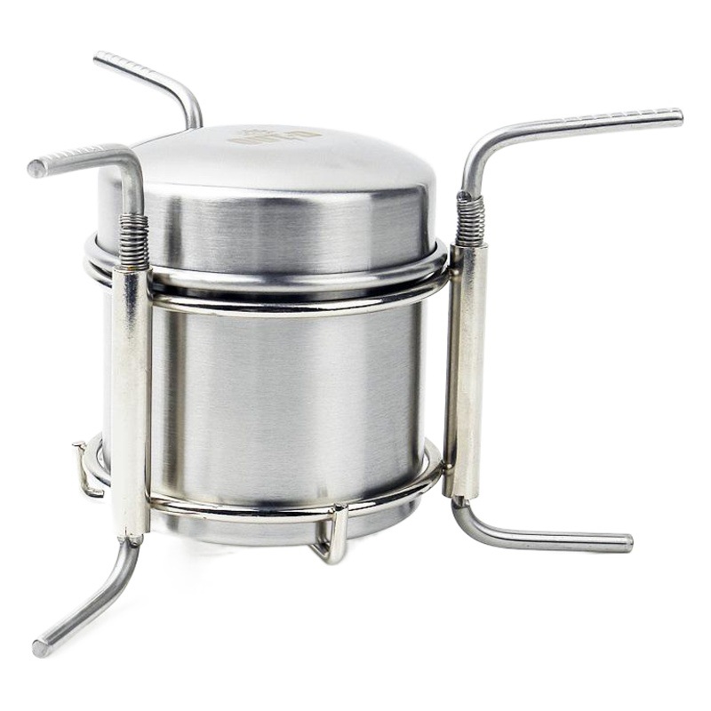 Factory Supply Outdoor Stainless Steel Alcohol Stove Portable Liquid Burners Camping Picnic Hot Pot Cookware
