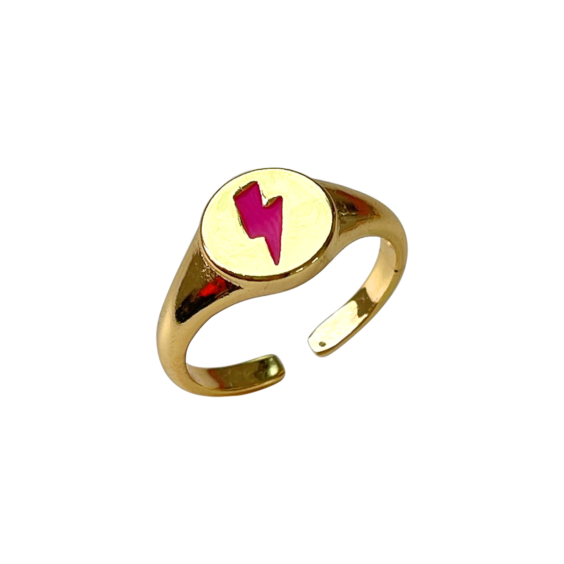 Fashion Heart Shape Mushroom Copper Enamel Open Ring 1 Piece