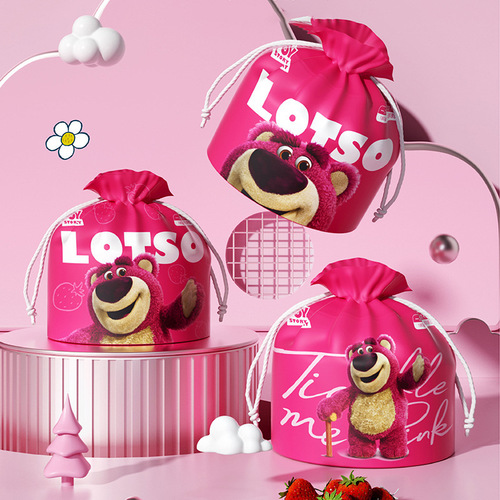 Disposable thickened face towel strawberry bear cotton soft towel dry and wet dual-use pearl pattern beauty cleansing face towel wholesale