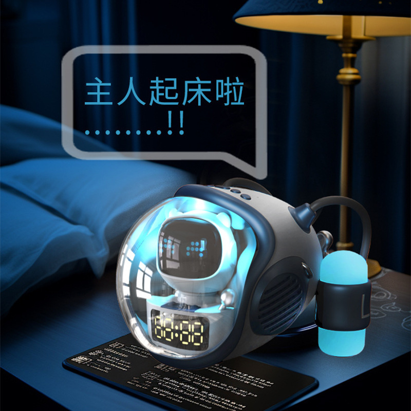 宇宙室のブルートゥーススピーカーの雰囲気ランプの誕生日プレゼントは男子の小さいスピーカーの知能AI創意のサブウーファの音響に送ります。|undefined