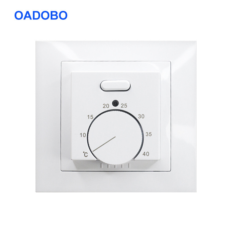 Mechanical Electric Heating Thermostat 16A Electric Heating Thermostat Knob-Type Control Led Indicator Light Floor Heating Temperature Control