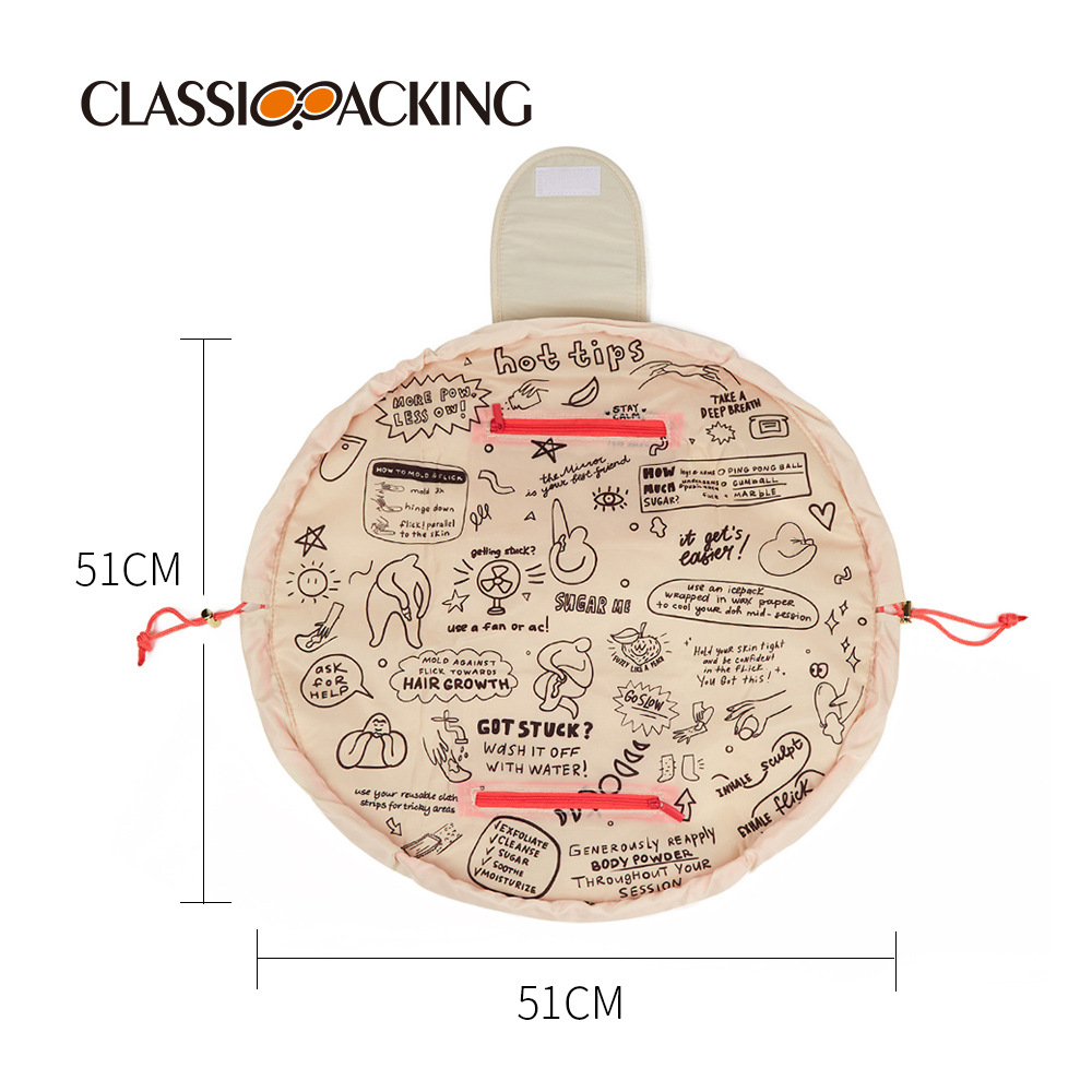 Bolsa de almacenamiento de estilo simple japonés de gran capacidad perezoso bolsa de cosméticos Moda lienzo material cuidado de la piel bolsa de almacenamiento